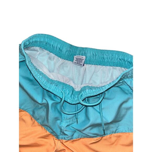 Guy Harvey Men's Swim Trunks size Medium Aqua Orange Lined - Picture 4 of 7
